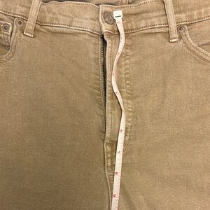 Tan vintage slim high rise cropped jeans